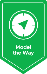 Green badge that says Model the Way